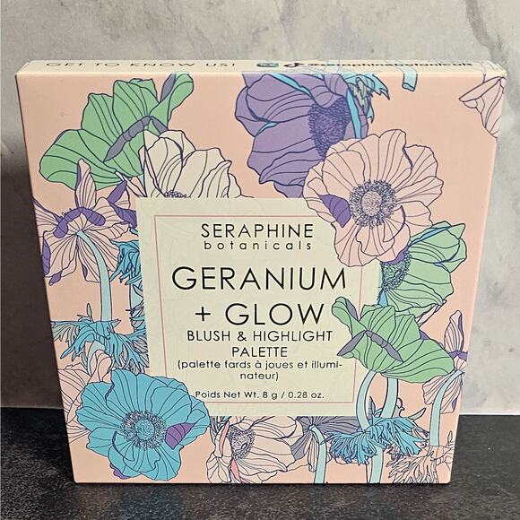 Seraphine Botanicals New Geranium & Glow blush & highlight palette full size - Picture 8 of 9